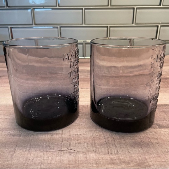 Set of 2 Maestro Dobel Tequila Heavy Smokey Tumblers Embossed Rocks Barware - Picture 4 of 11